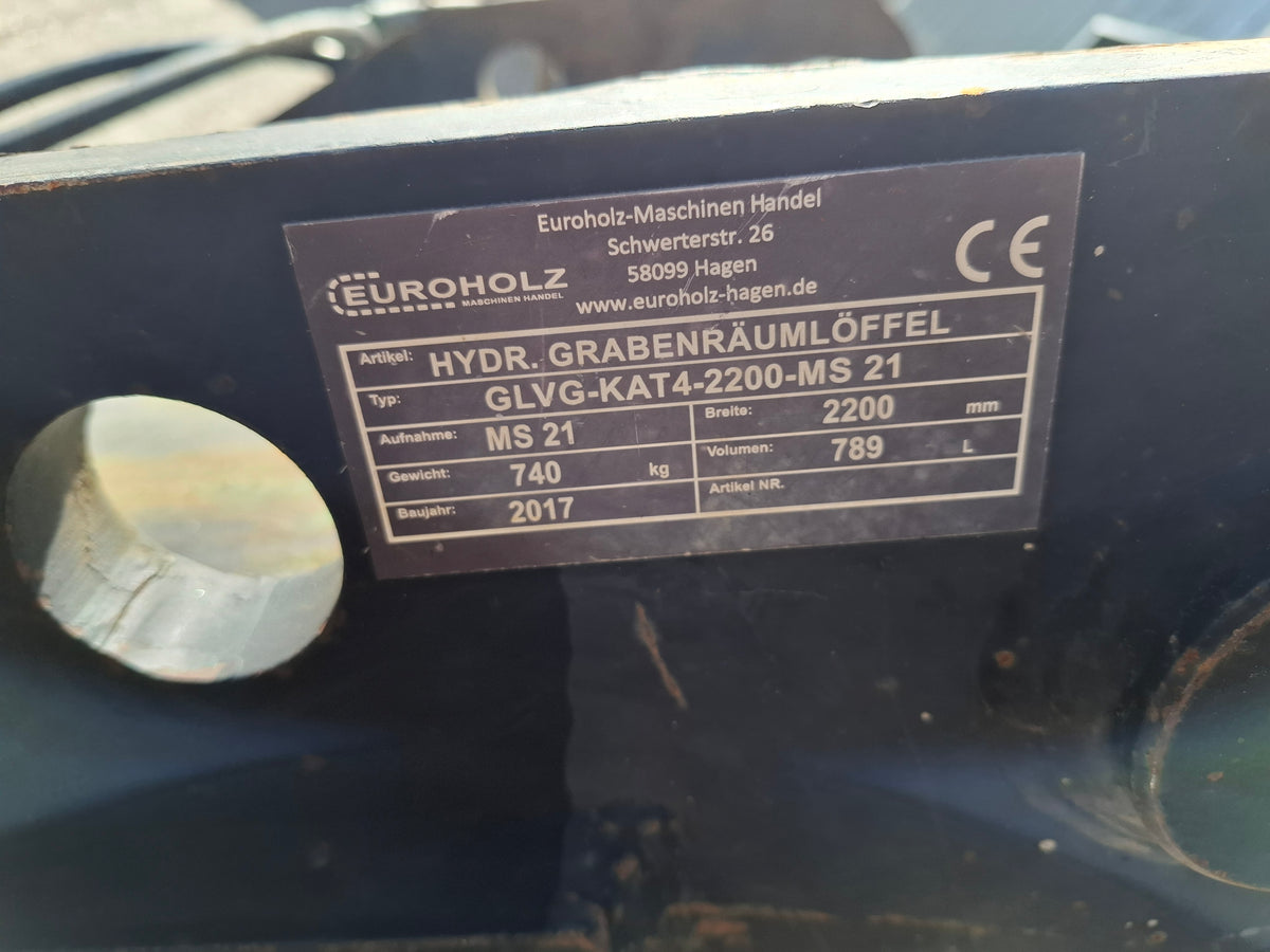 2200mm Hydrl. Grabenräumlöffel MS21