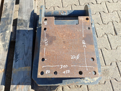 MS10 Adapterplatte mit Bohrbild