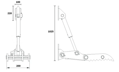 2,5-4 t Baggerdaumen