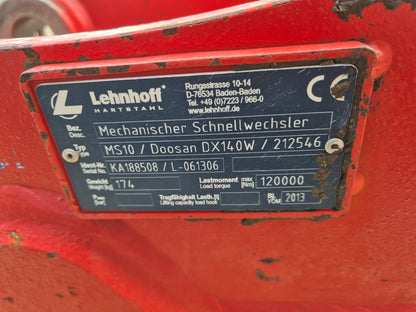 Lehnhoff MS10 Schnellwechsler 260/65/410